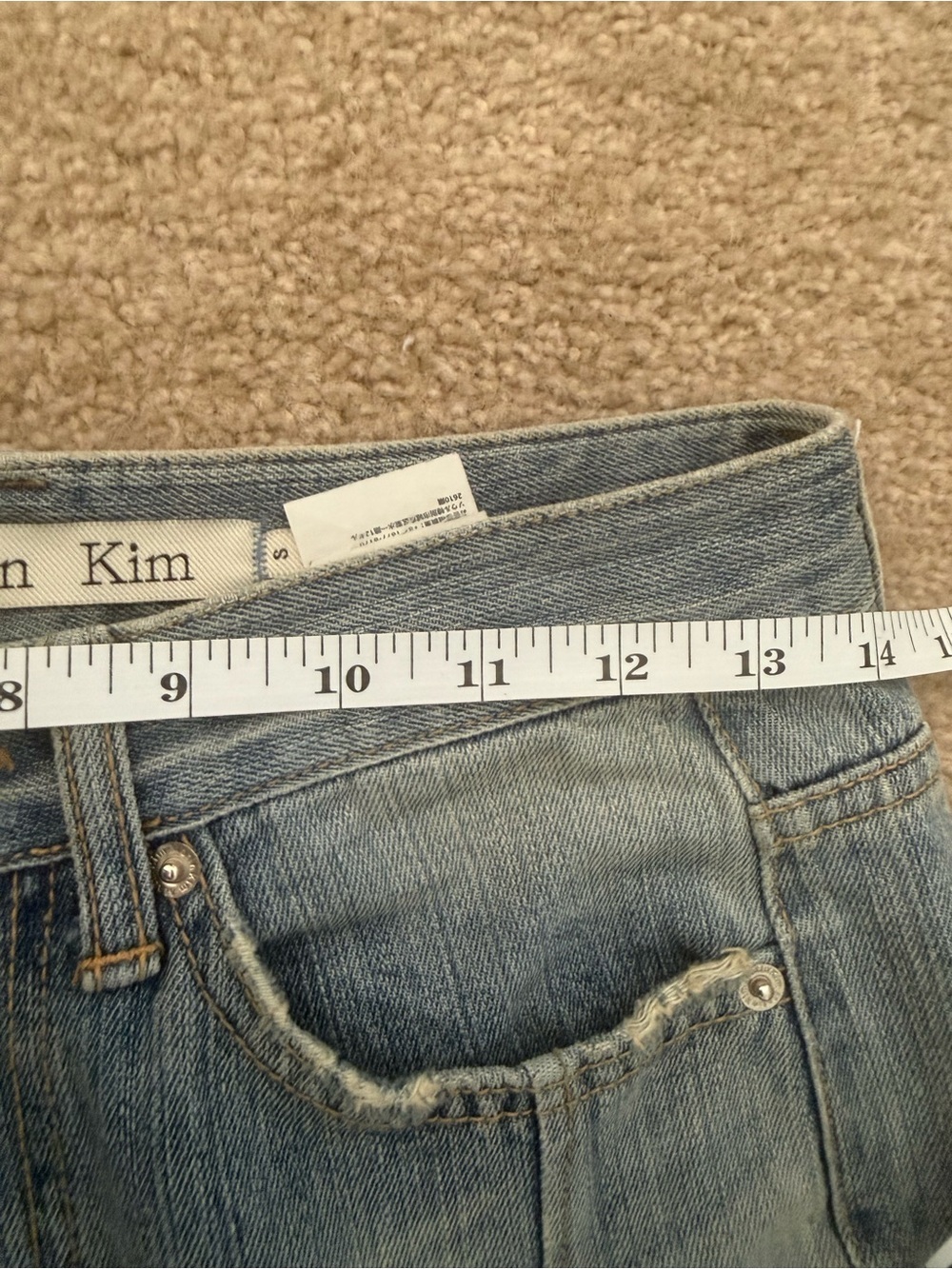 Matin Kim Y2K Flare Side Snap Faded Bootcut Jeans - Picture 8 of 10